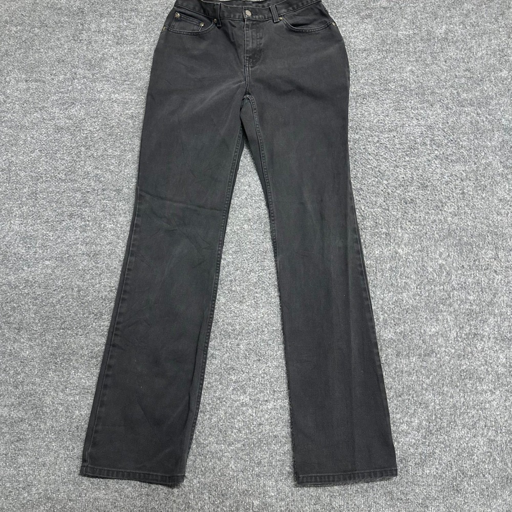 Newport News Jeans Womens Size 29 Black Bootcut Cotton Denim Jeanology Pants